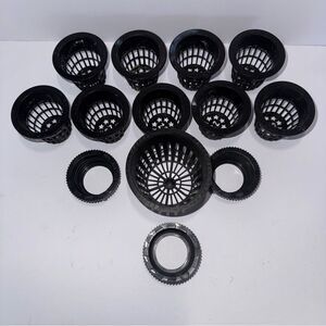 13 piece Black Hydroponic Net Pots bundle
